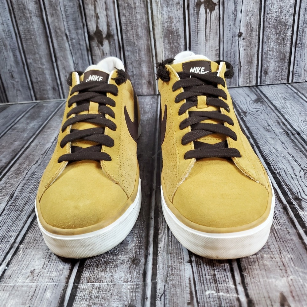 Nike Men's SB Blazer Low BRS Mustard Brown Suede Sneakers 2008 Size 14 - Picture 4 of 8